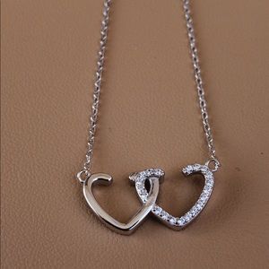 Double Half-hearted necklace
